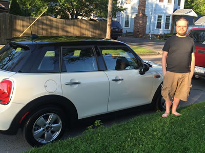 My new MINI Cooper Hardtop 4 Door and myself.